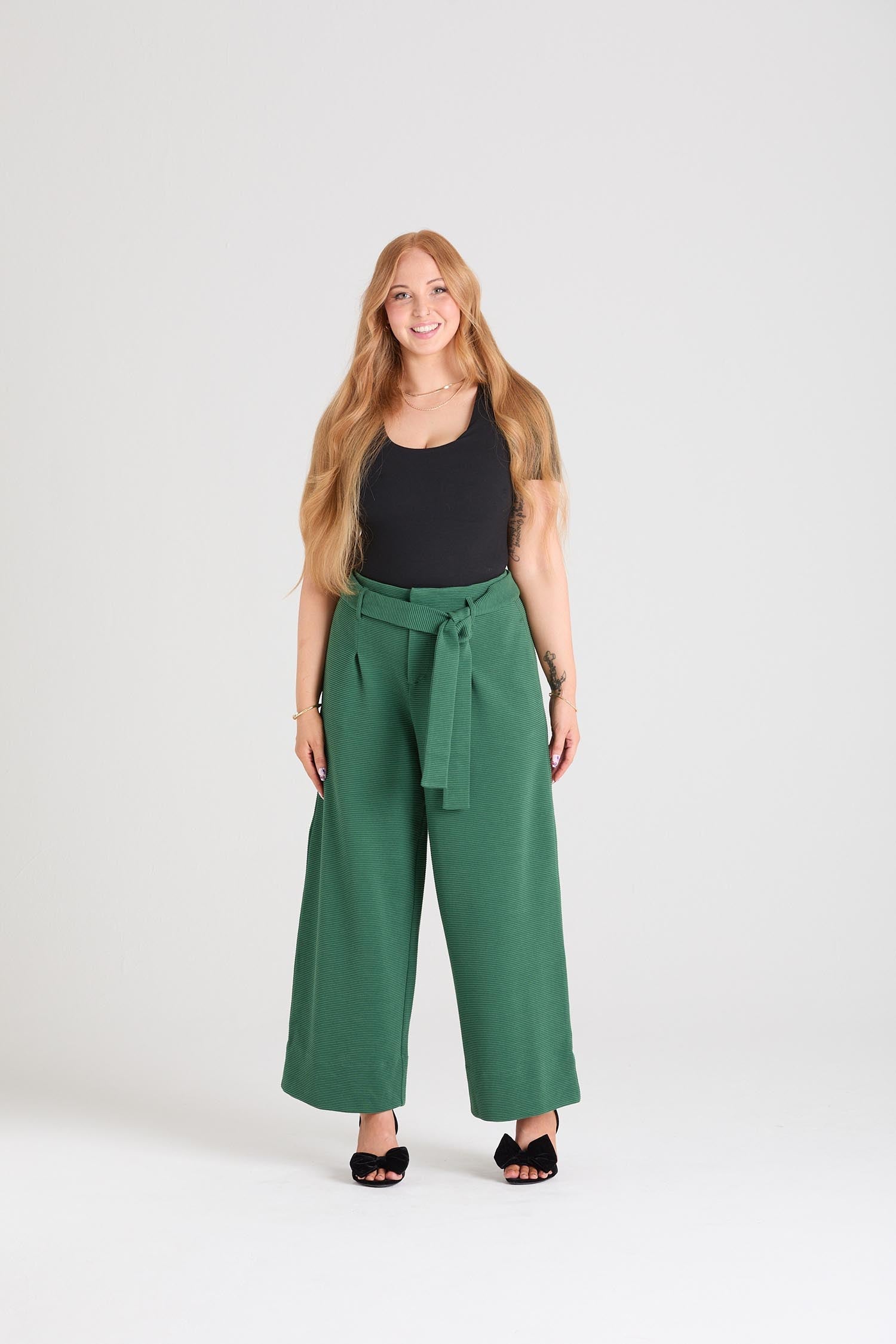 Ottoman Wide Leg Tailored Trousers - Petit Pois