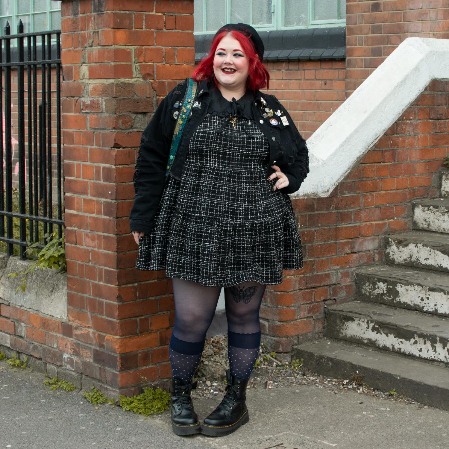 Seoul Chic Faux Sock Tights - Navy