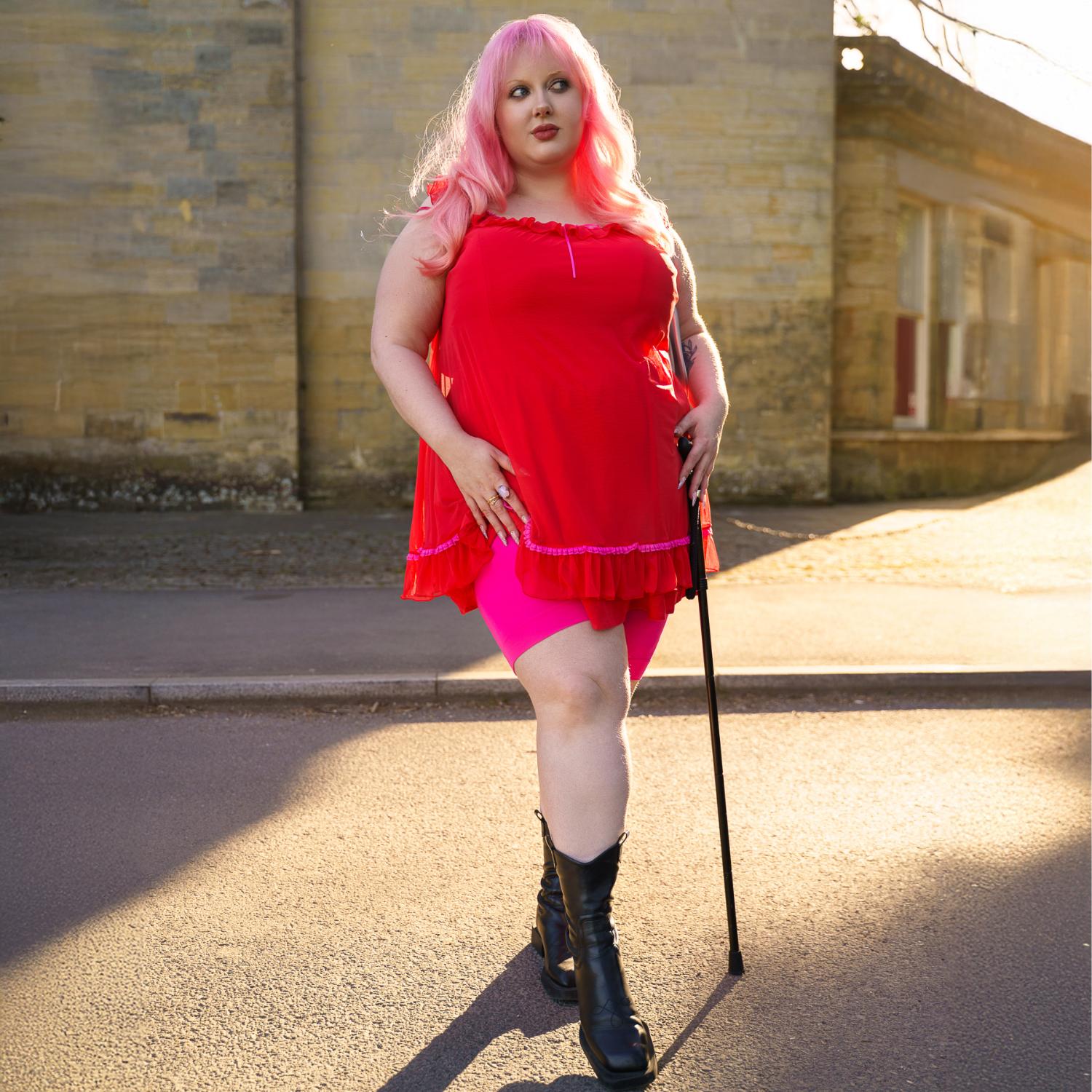 Stay Cool Chub Rub Shorts - Pink Peacock