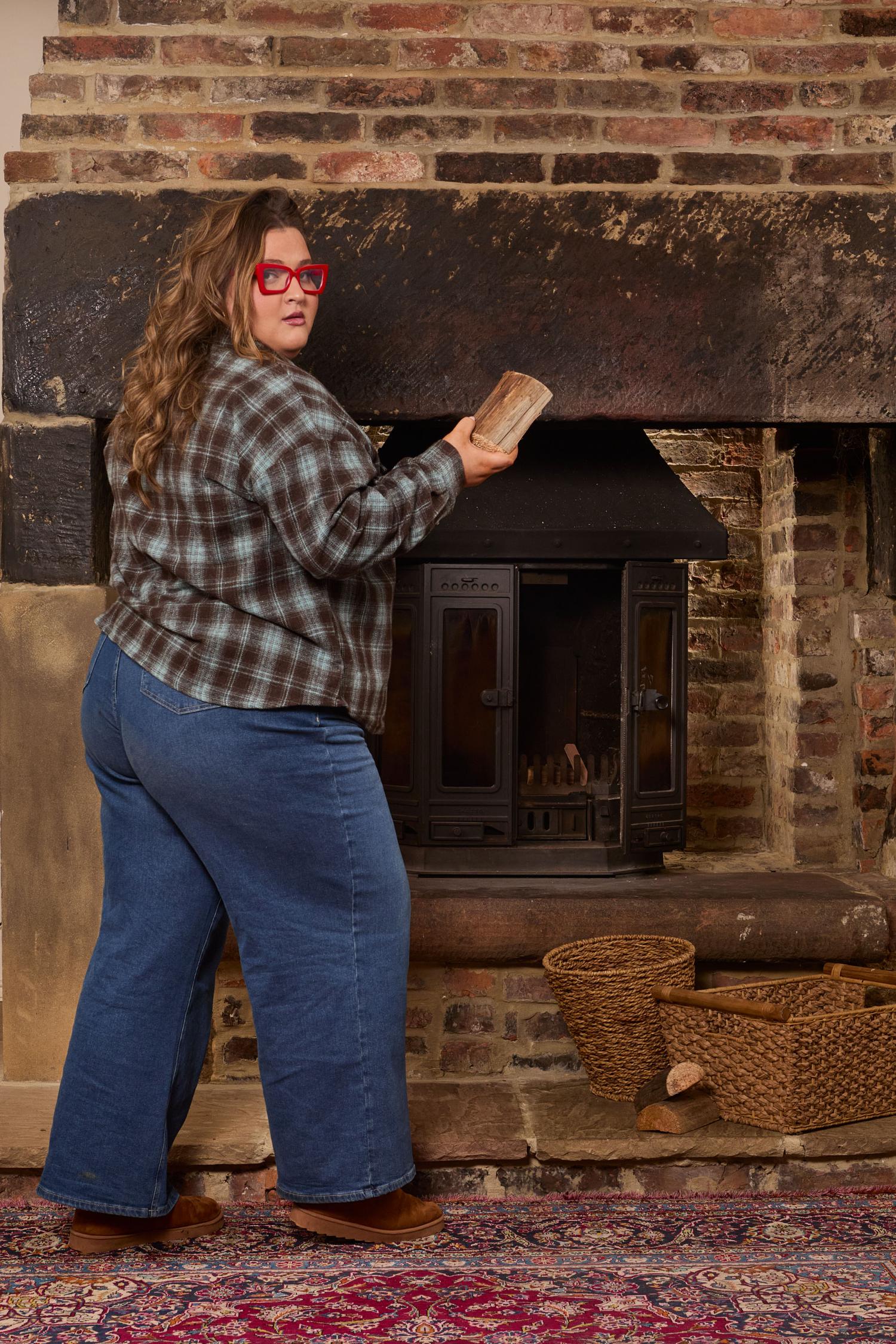 Organic Wide Leg Jeans - Atlantic