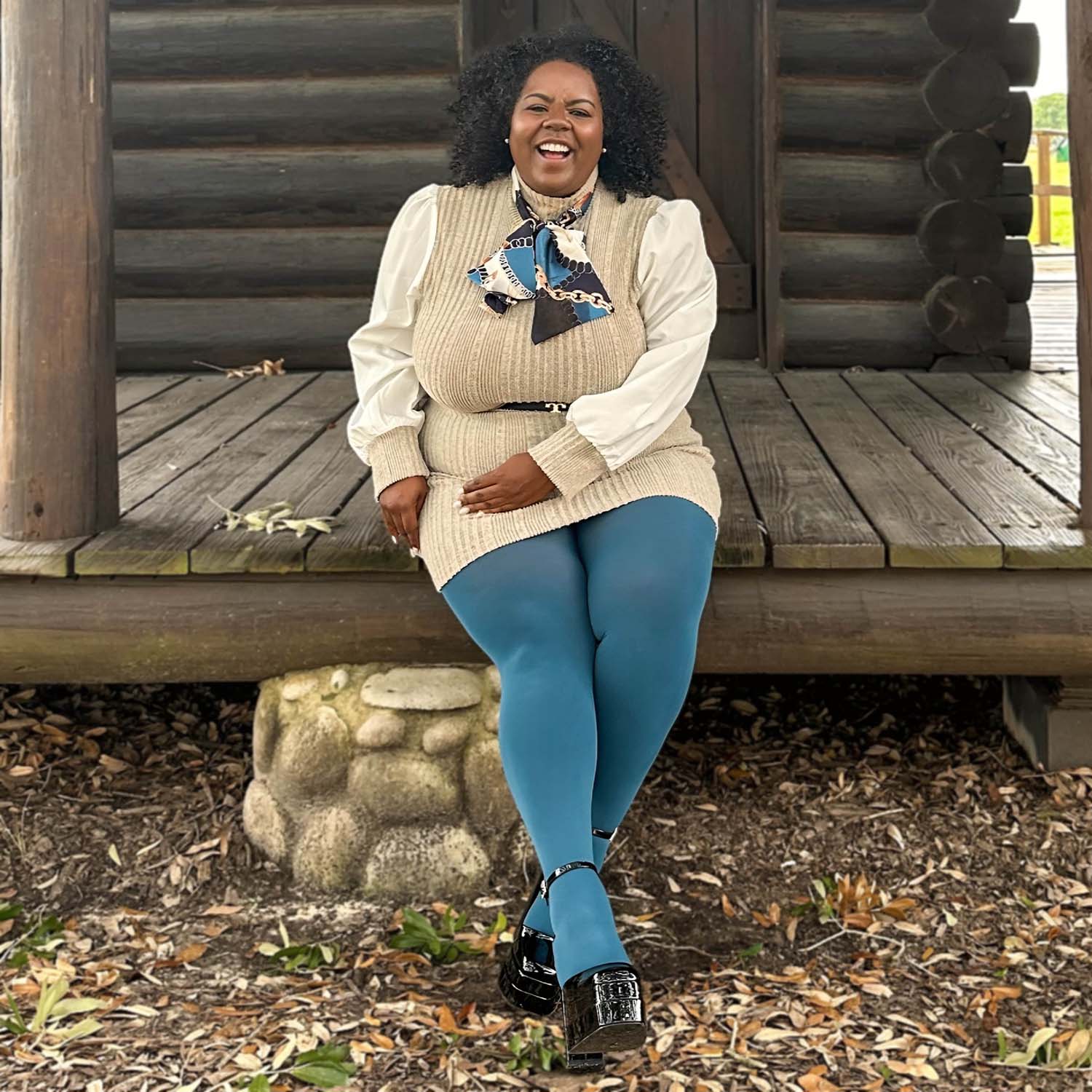 80 Denier Tights - Bone China