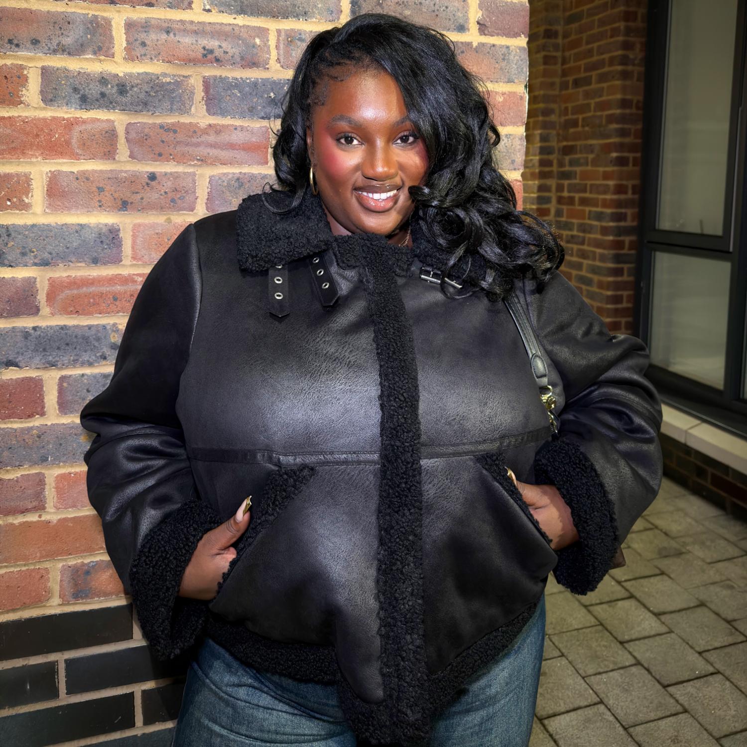 Bessie Aviator Jacket - Black