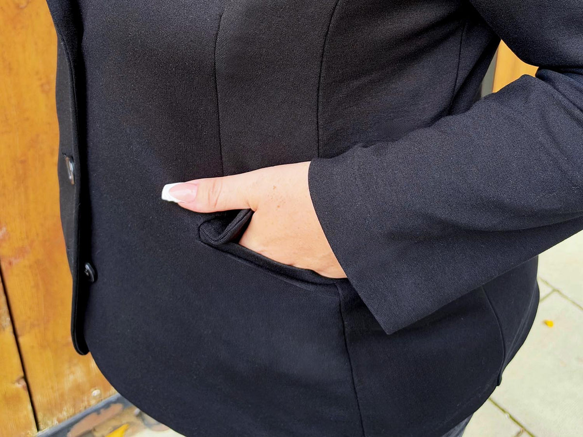 Tailored Ponte Roma Blazer - Black