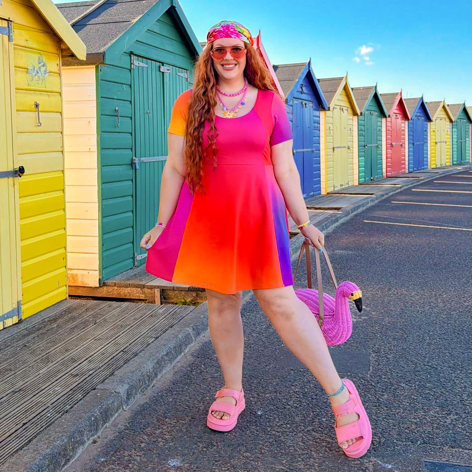 Vanessa Mini A-Line Dress - Rainbow