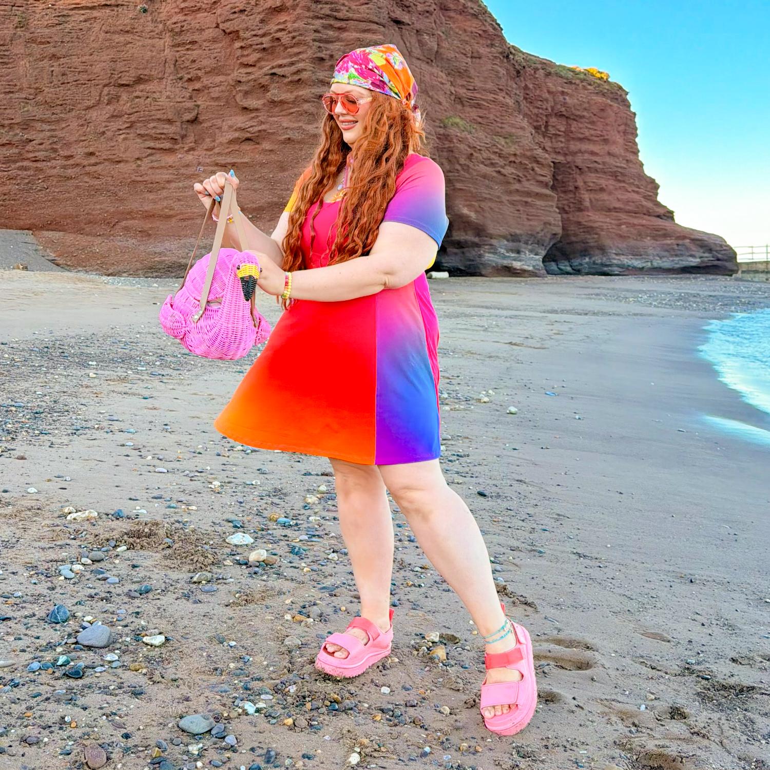 Vanessa Mini A-Line Dress - Rainbow