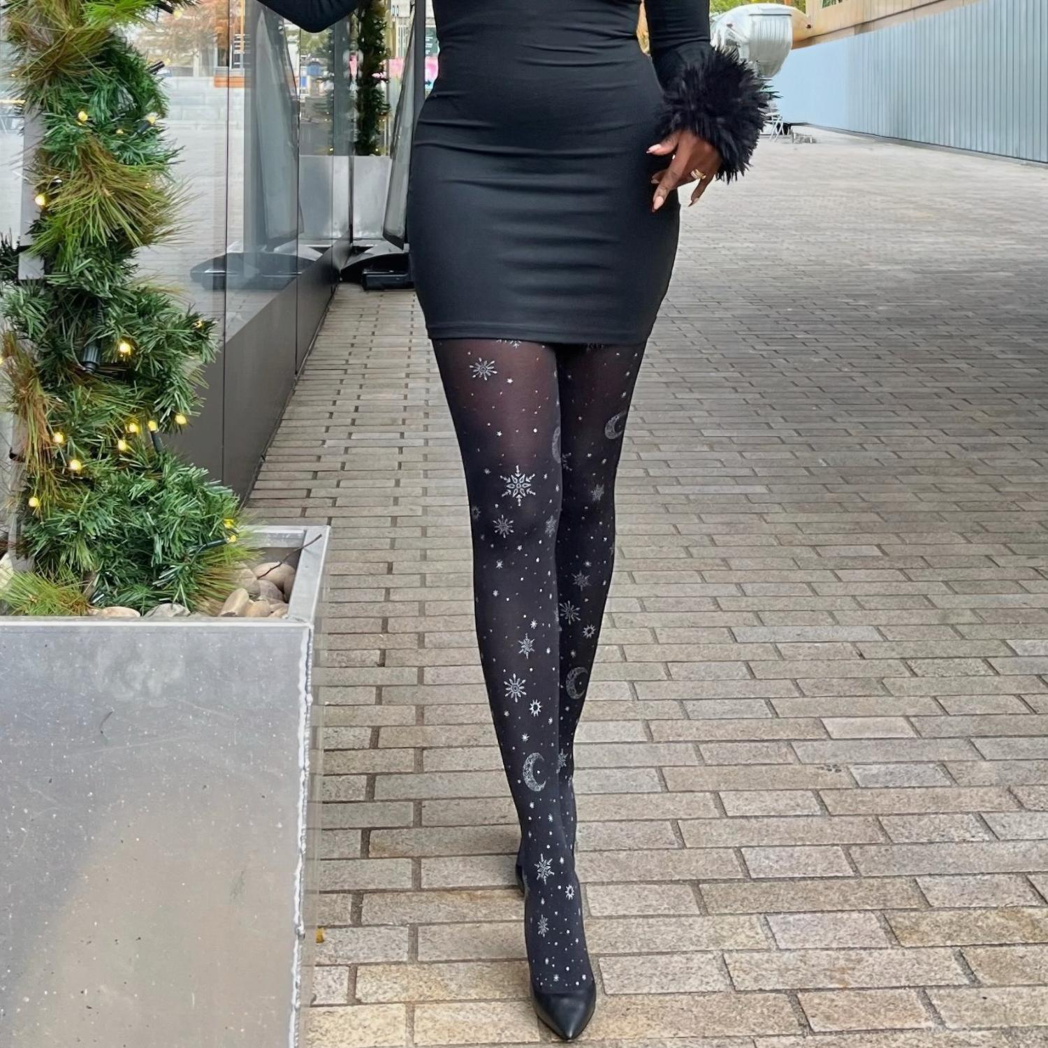 80 Denier Opaque Tights - Winter Solstice