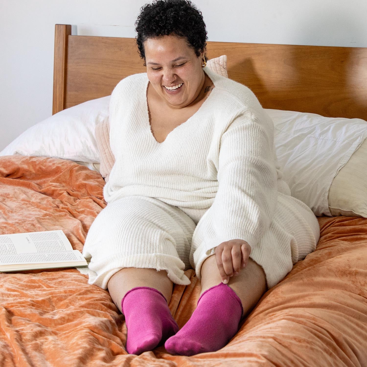 Ultimate Bamboo Ankle Socks - 3 Pairs in Hibiscus