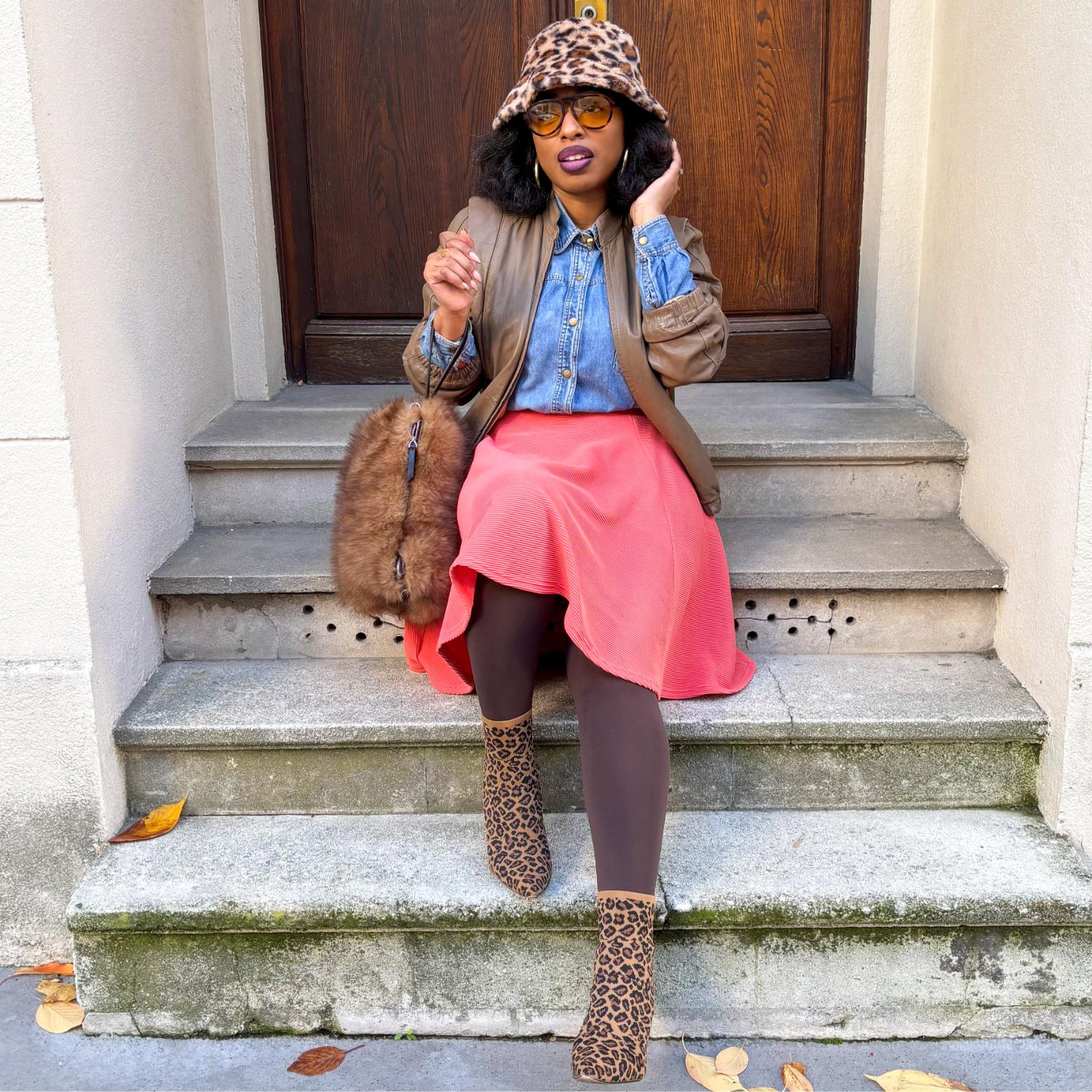 Ottoman Flare Skirt - Spiced Coral