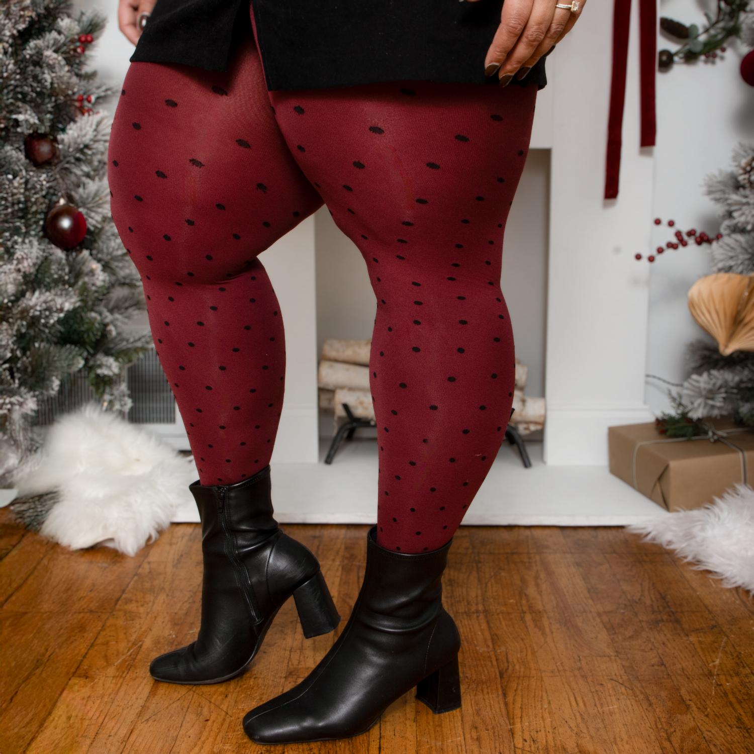 Christmas Tights - Cherry Dot
