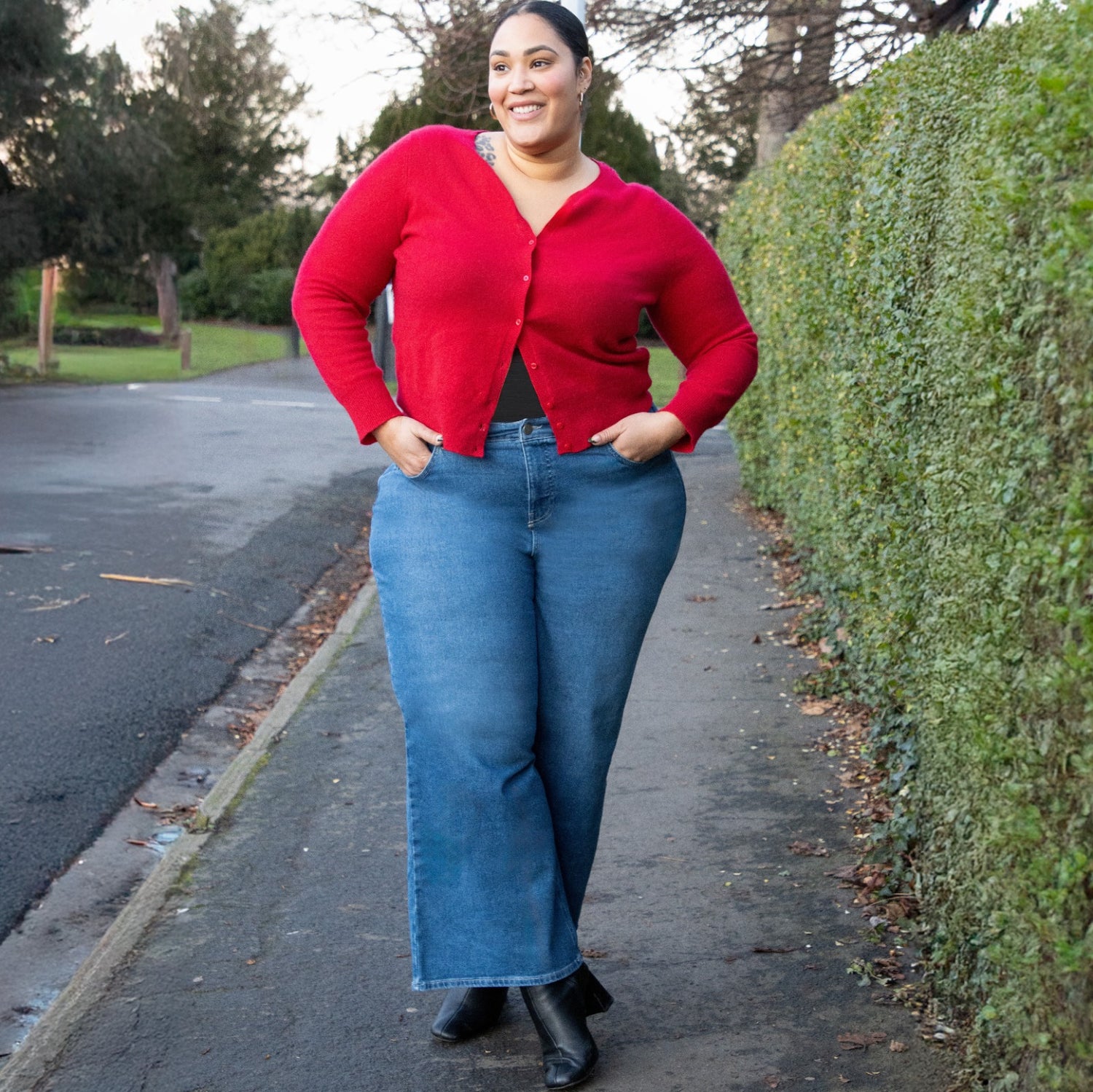 Organic Wide Leg Jeans - Atlantic