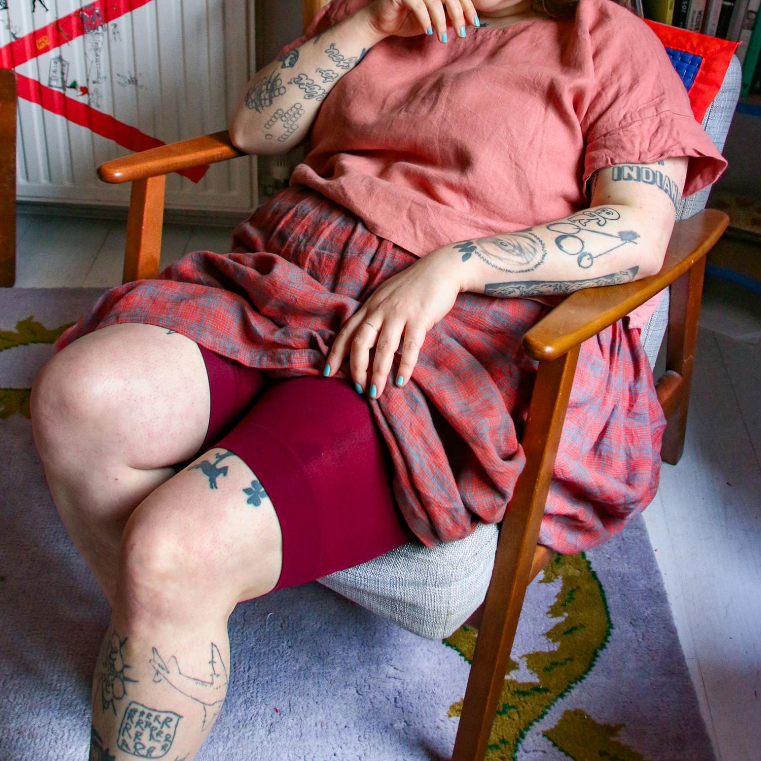 Stay Cool Chub Rub Shorts - Cherry