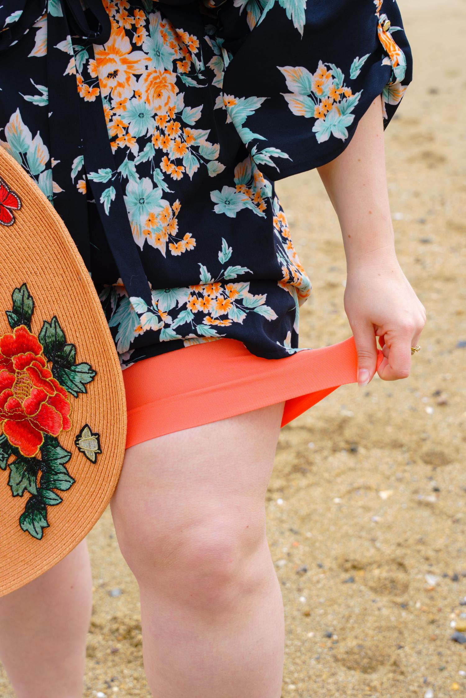 Stay Cool Chub Rub Shorts - Hot Coral