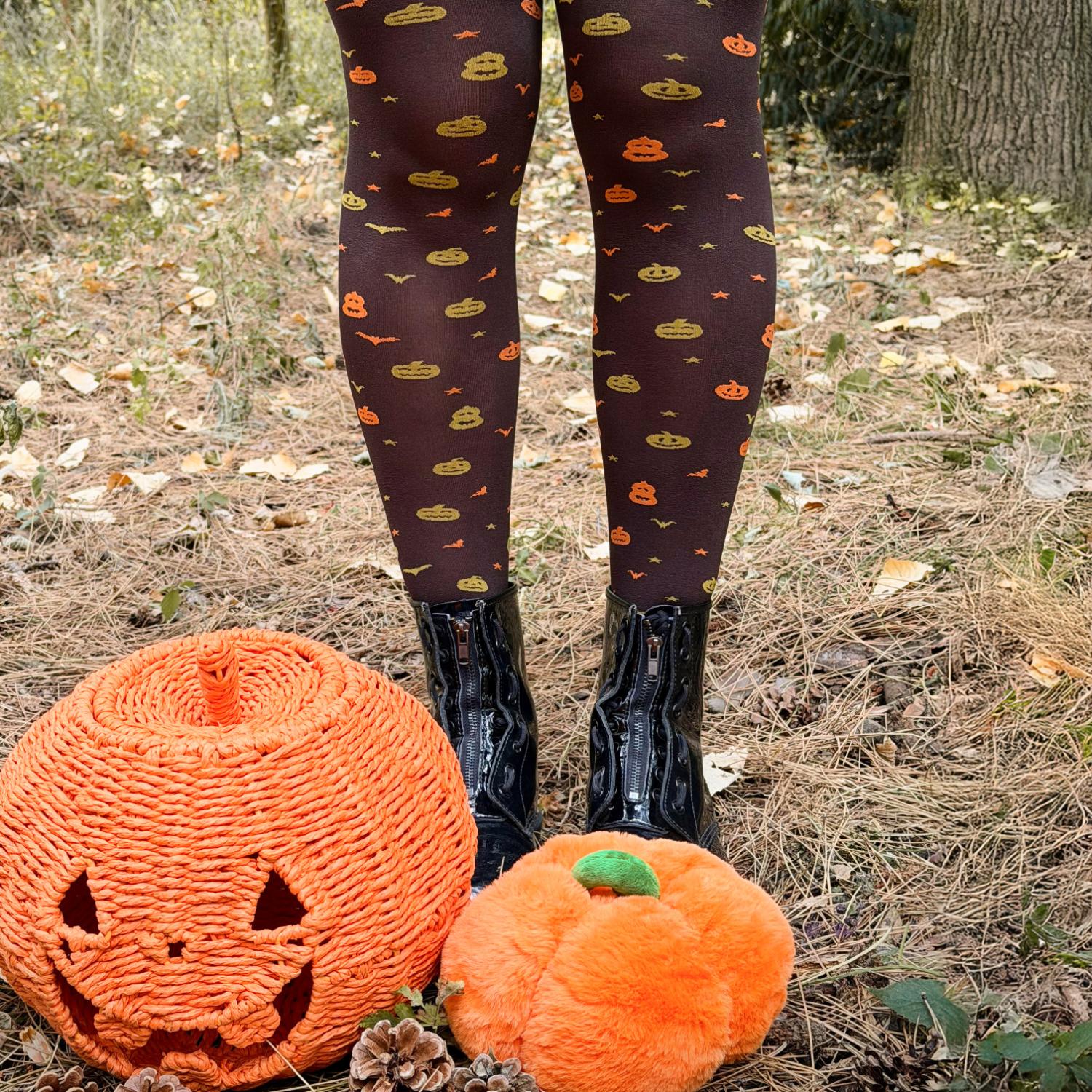 Halloween Tights - Jack O Lantern - Bear