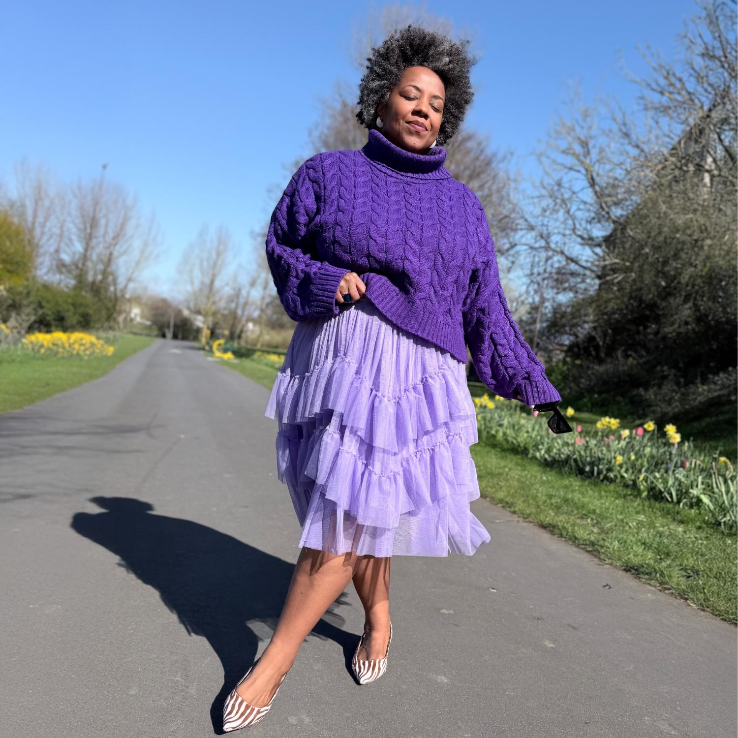 Mesh Skirt - Lavender