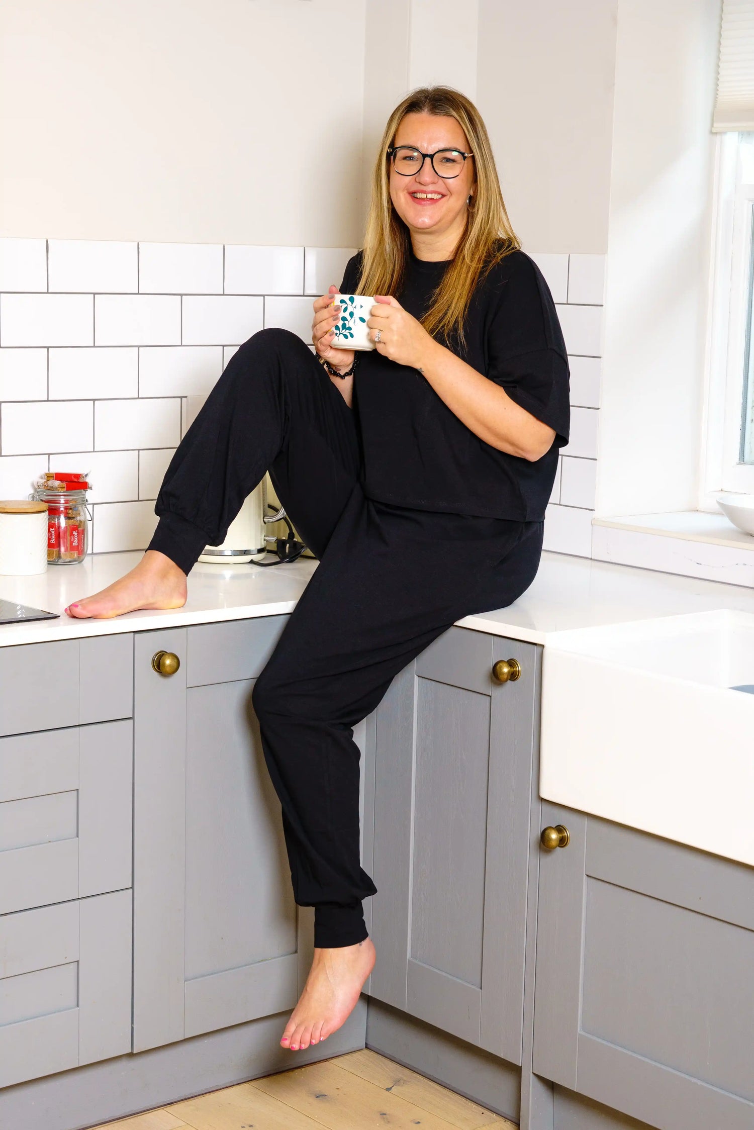 Organic Cotton PJs - Plain Black