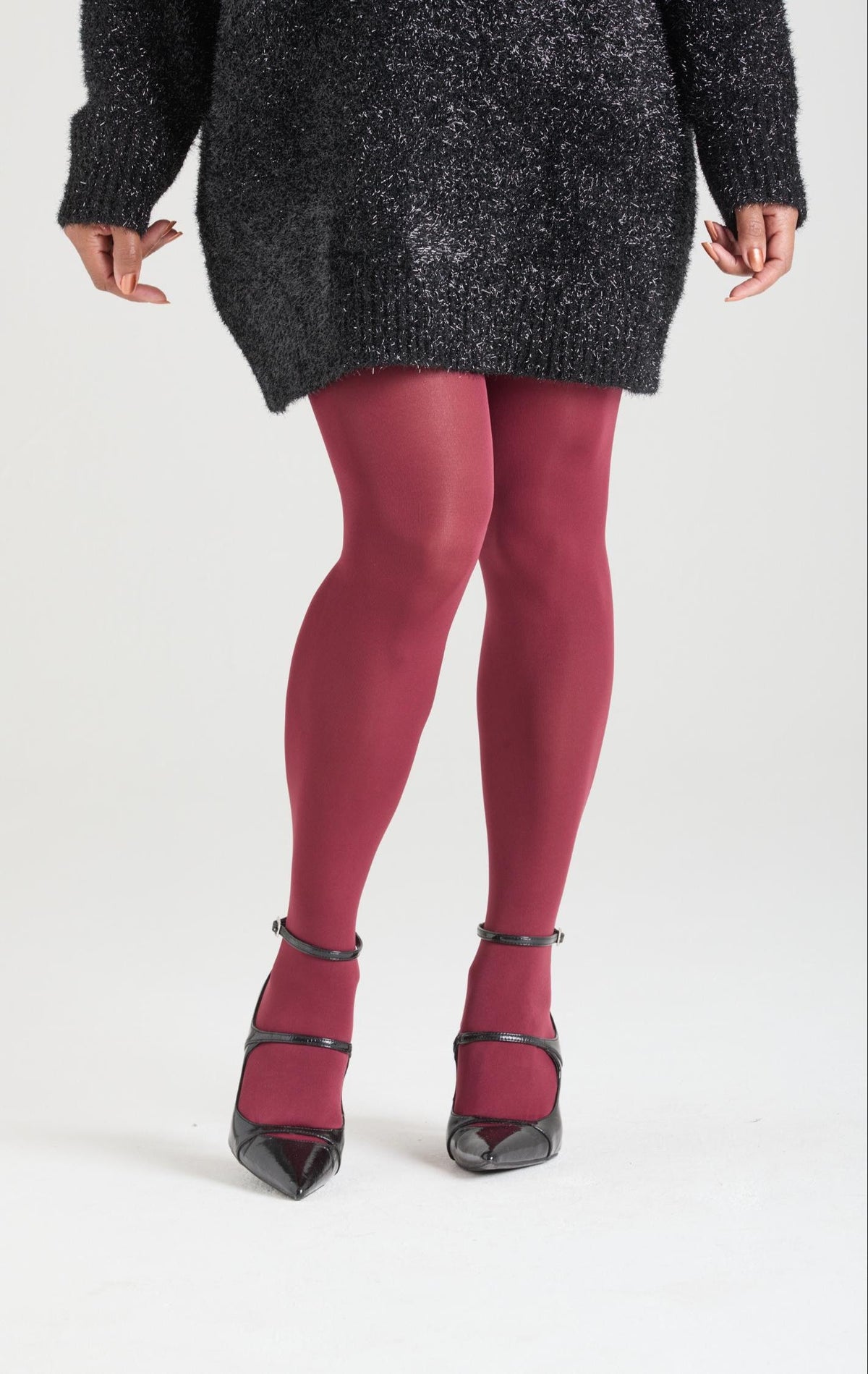 80 Denier Tights - Burgundy