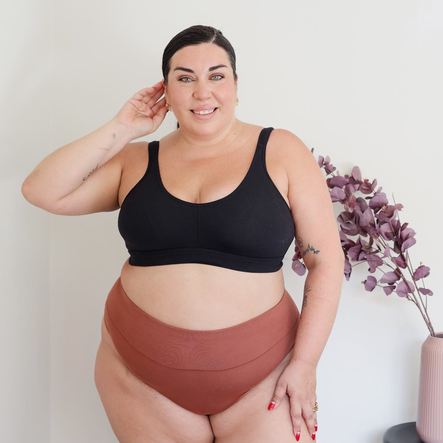 Organic Cotton Full Brief Knickers - Root Beer