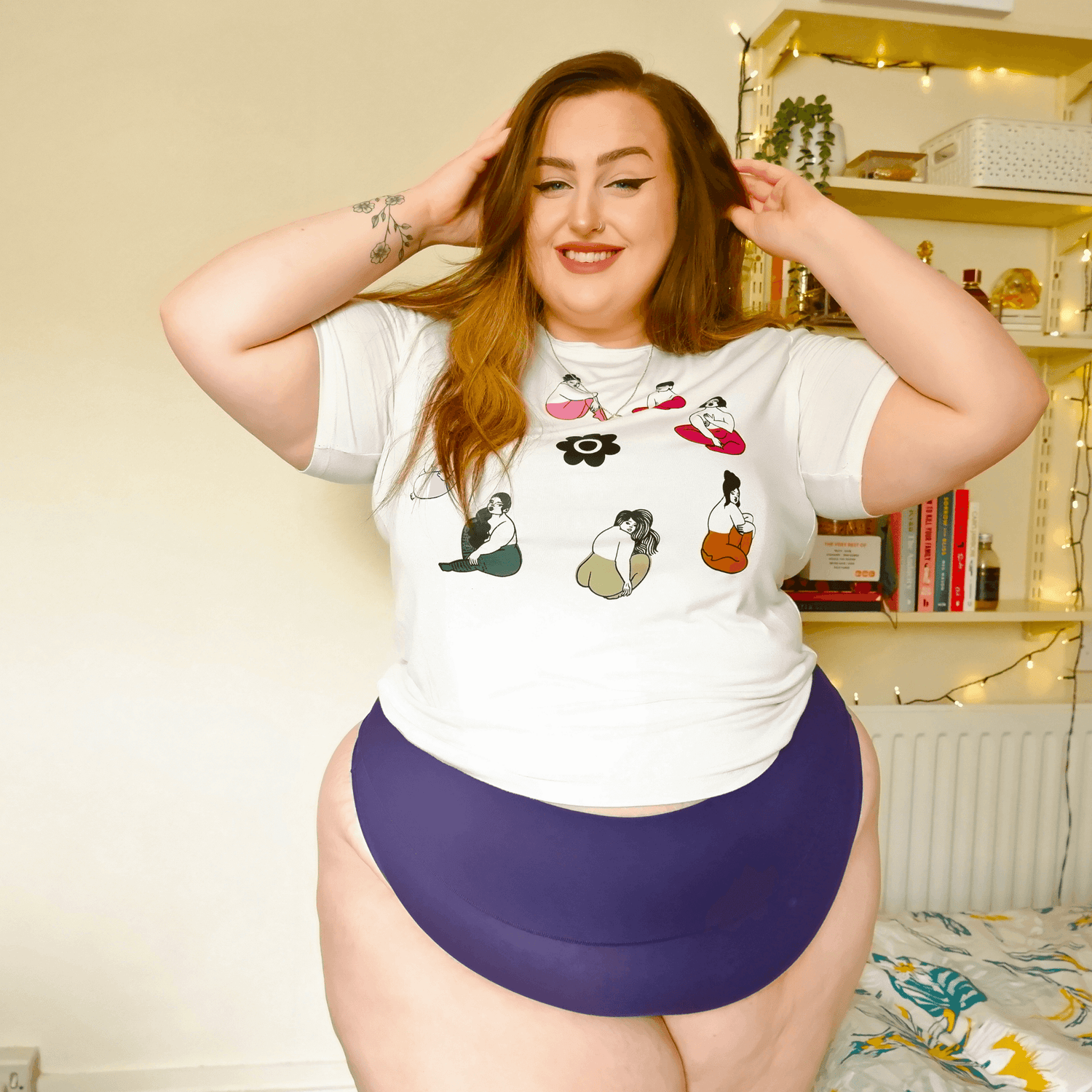 Cheeky High Leg Knickers - Suffragette Purple - Snag