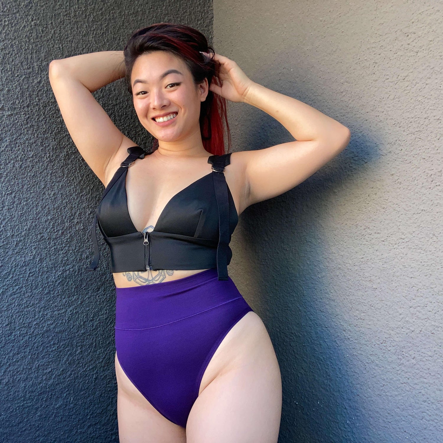 Super High Leg Knickers - Suffragette Purple - Snag