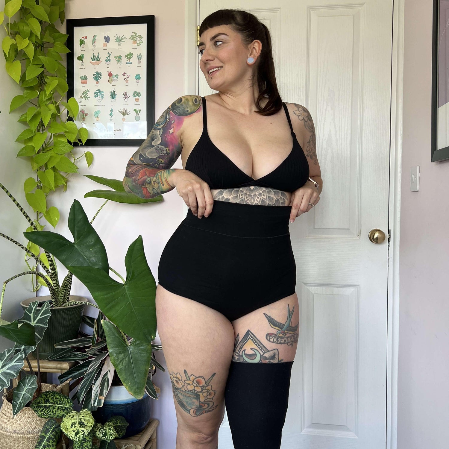 Super High Waist Knickers - Black - Snag