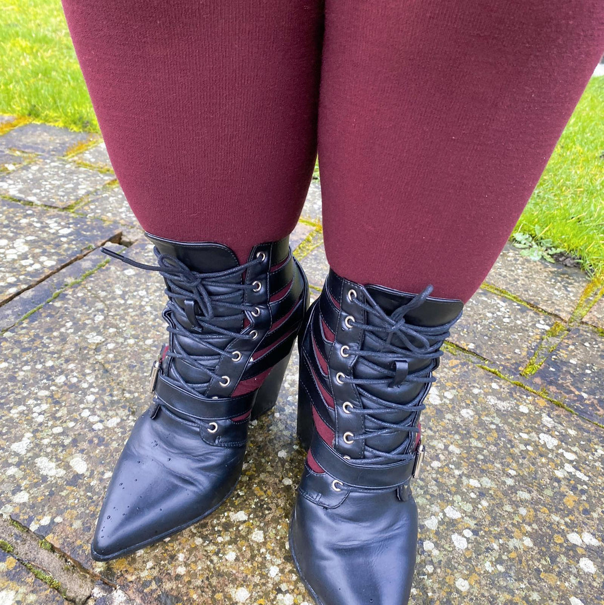 Merino Wool Tights - Red Velvet Cake