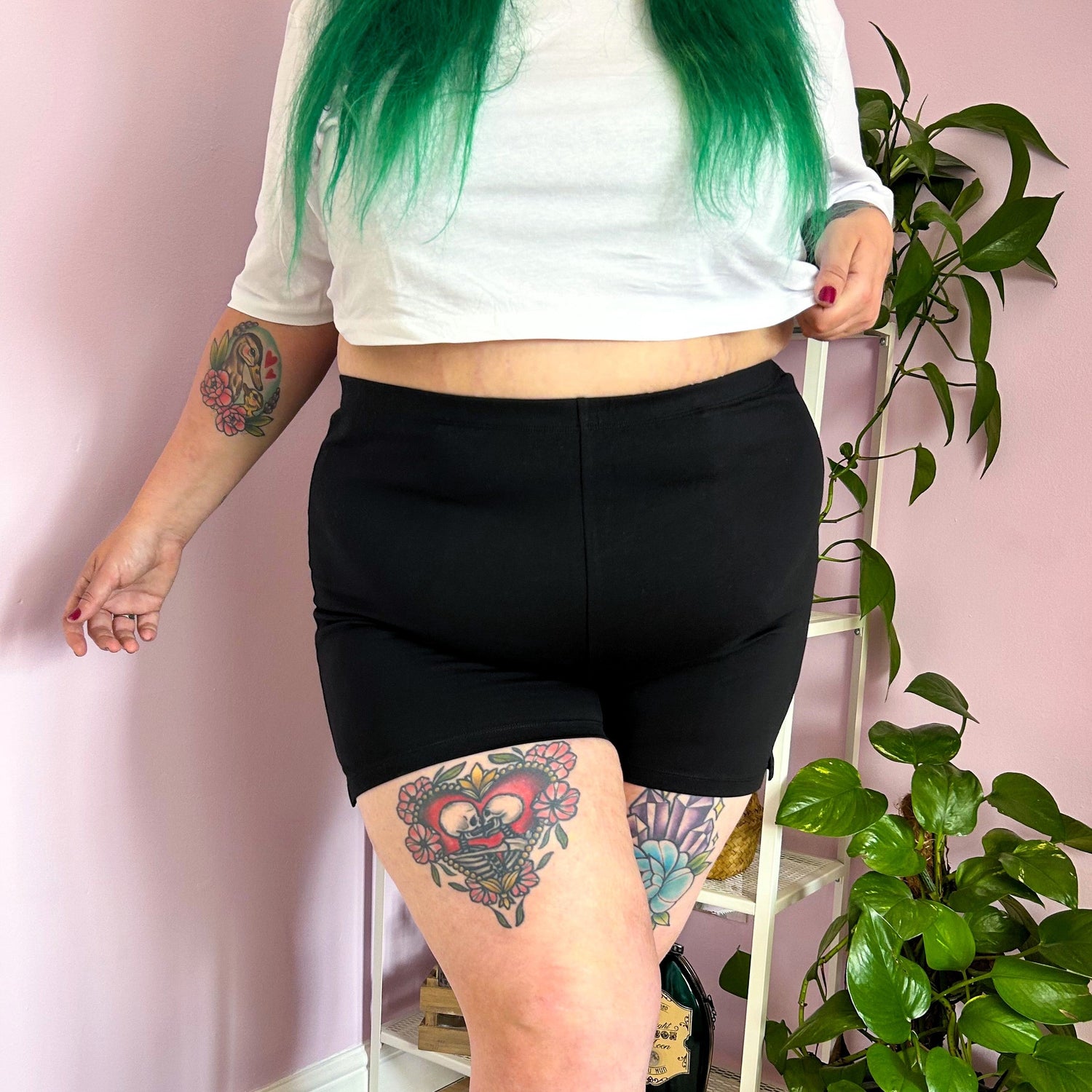 Organic Cotton Femme Boxer Shorts - Black