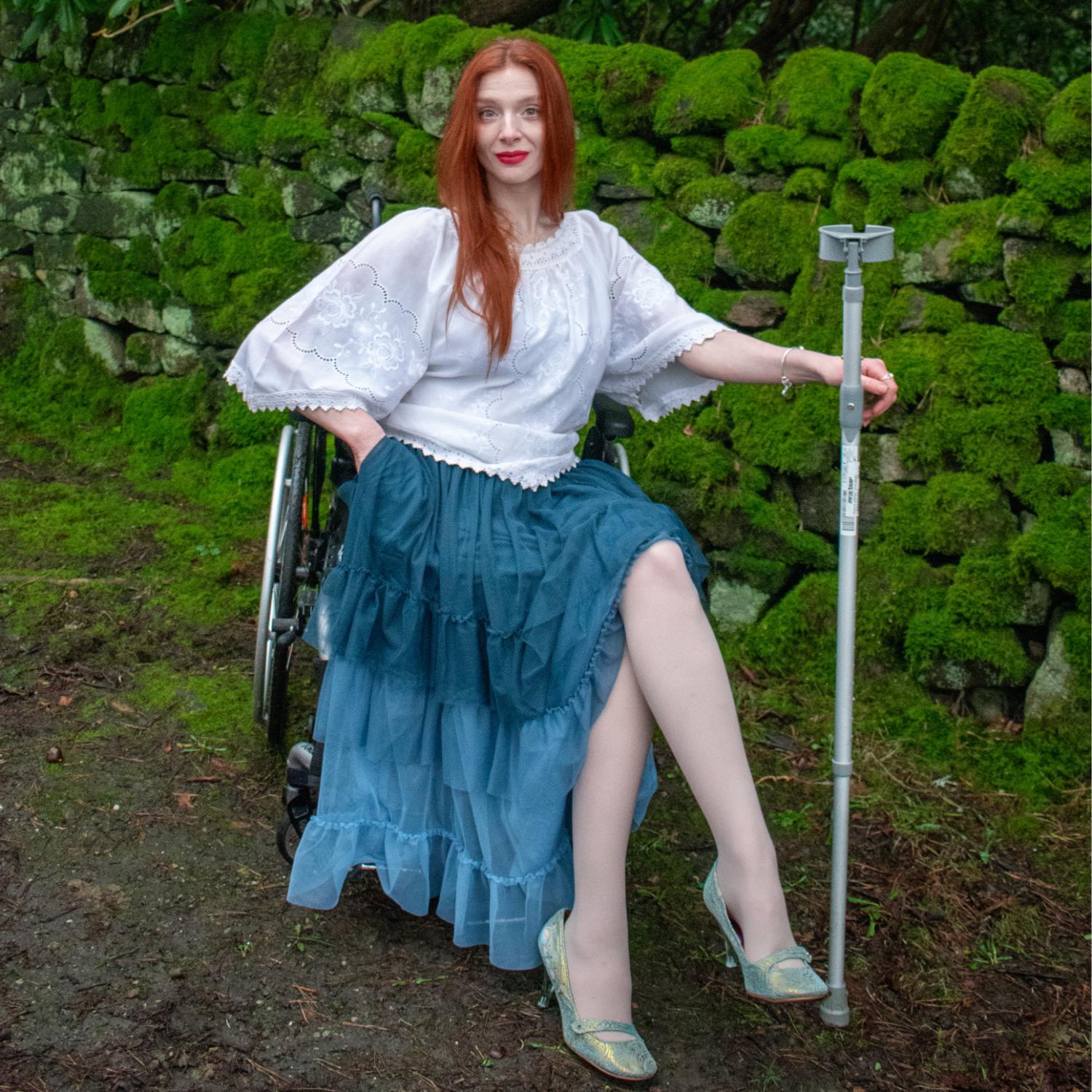 Mesh Maxi Skirt - Blue Ombre