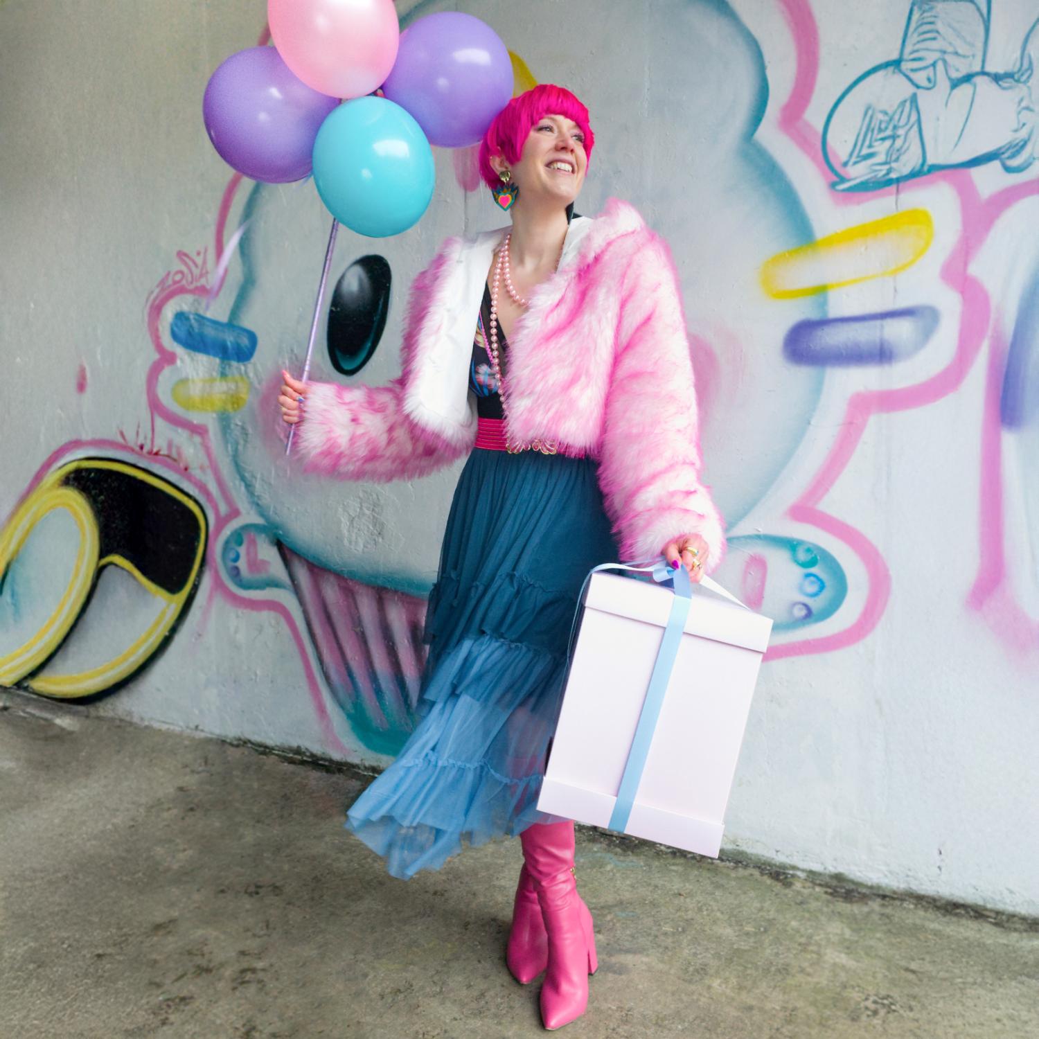 Mesh Maxi Skirt - Blue Ombre