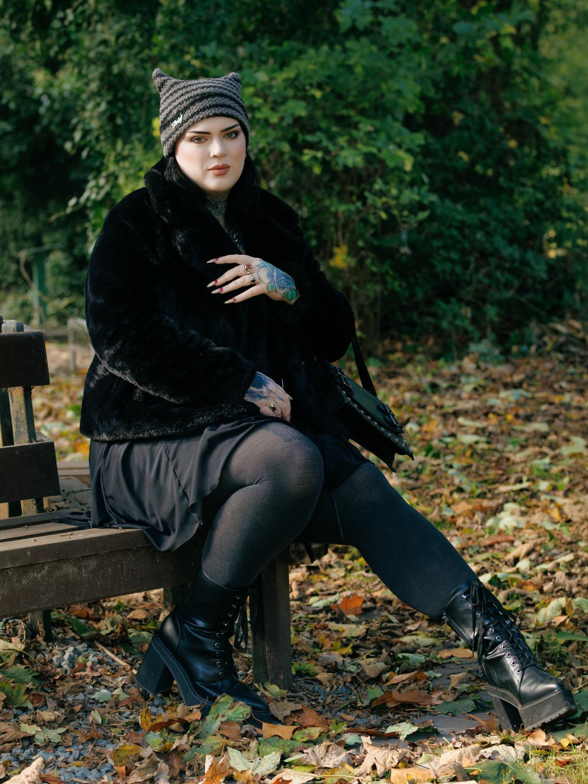 Merino Wool Tights - Storm Cloud