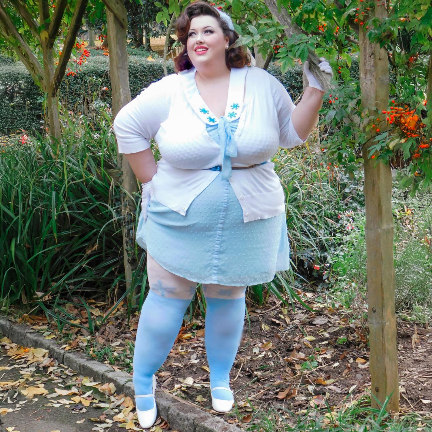 Christmas Tights - Snowflake Garter