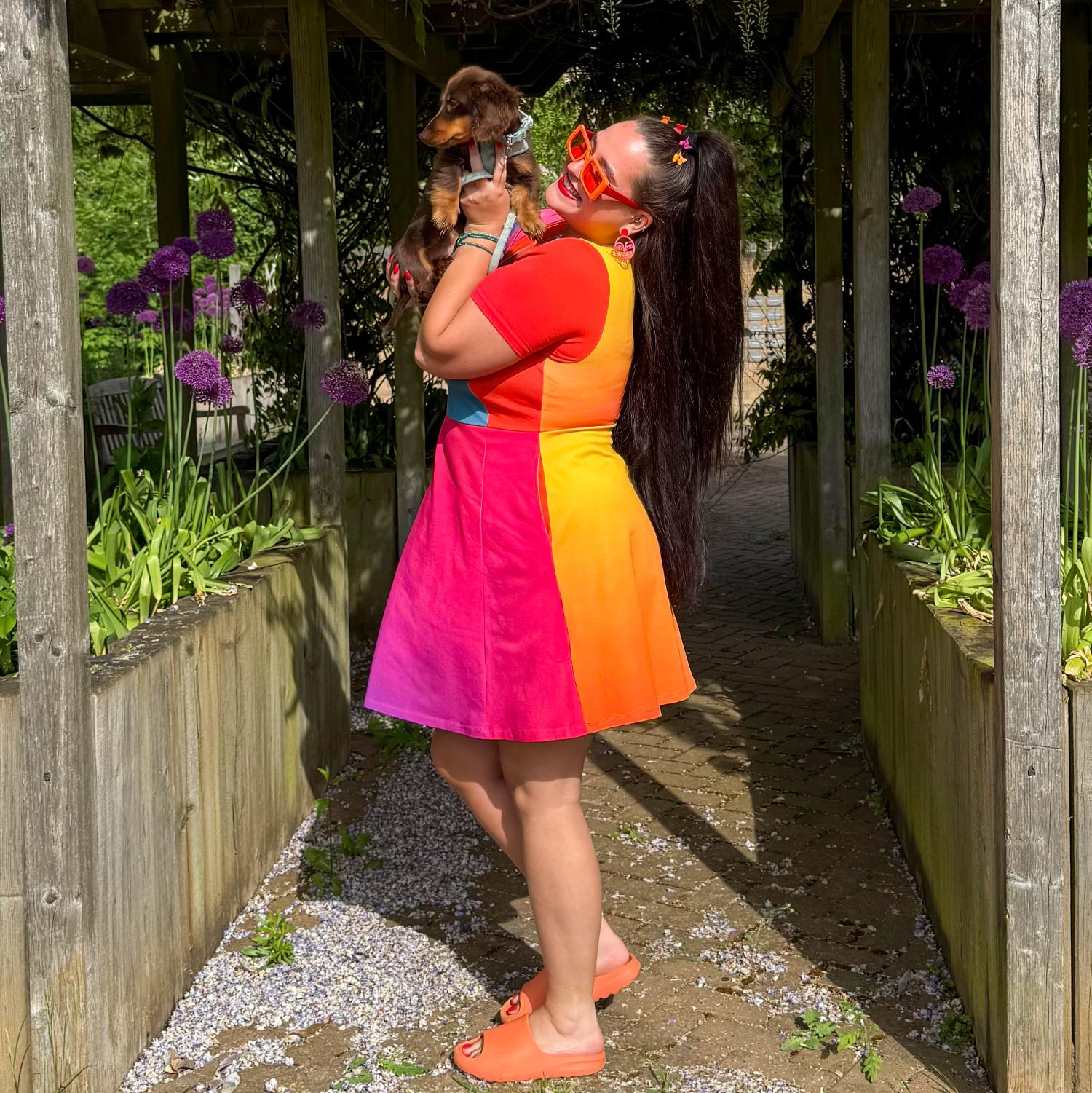 Vanessa Mini A-Line Dress - Rainbow