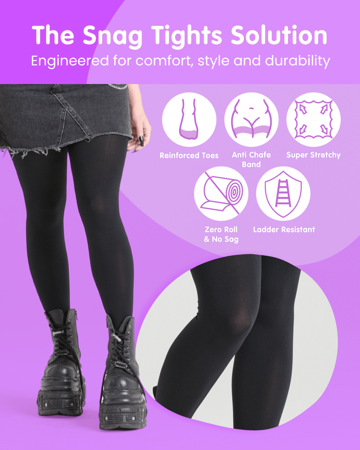 120 Denier Tights - Plum