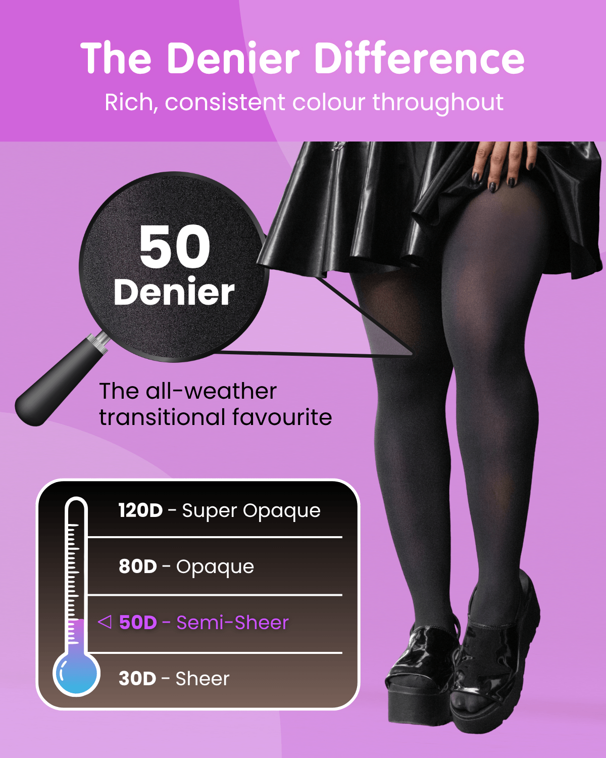 50 Denier Tights - Barbara