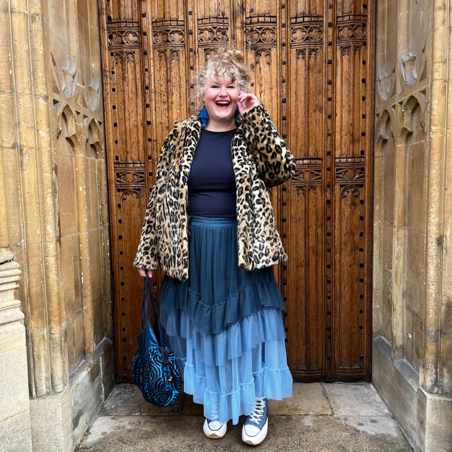 Mesh Maxi Skirt - Blue Ombre