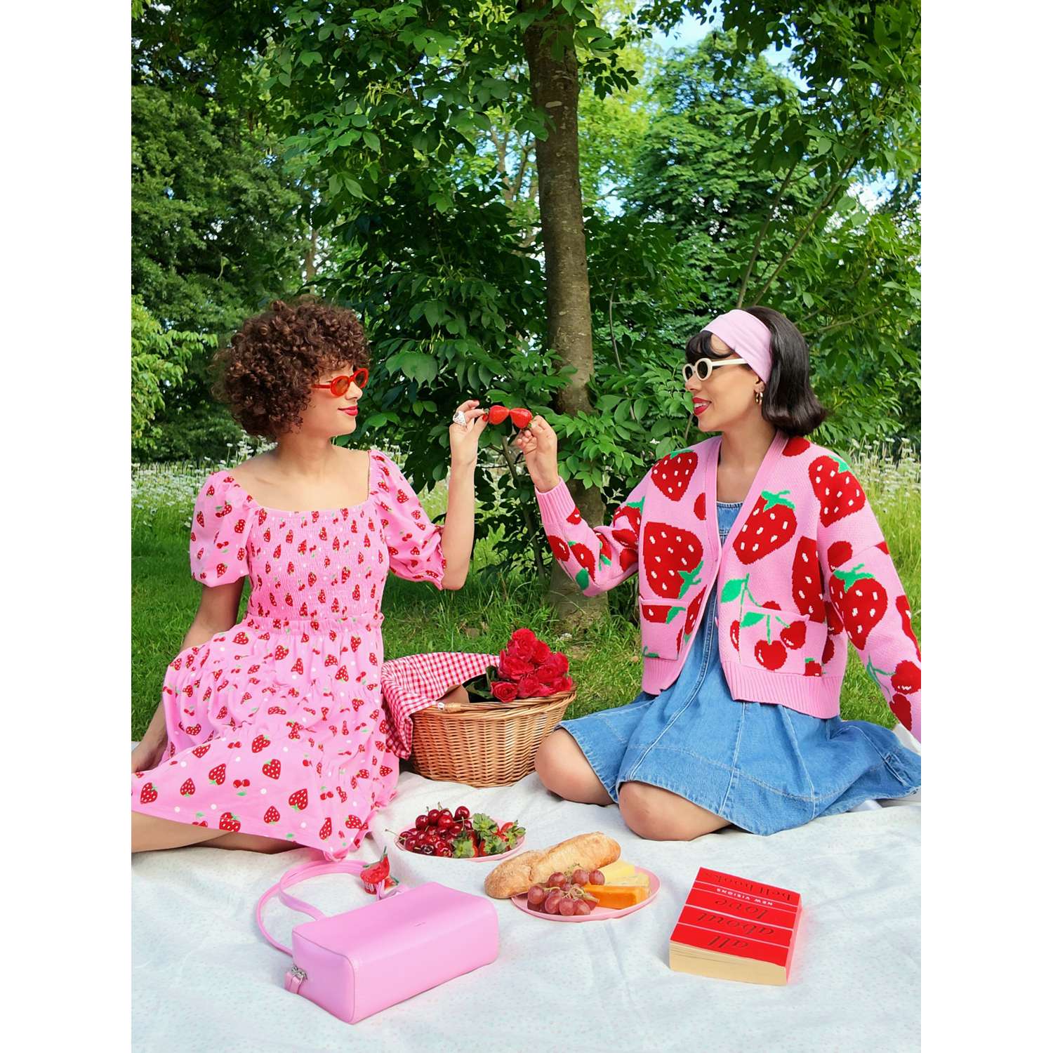 Strawberry Jersey Mini Dress