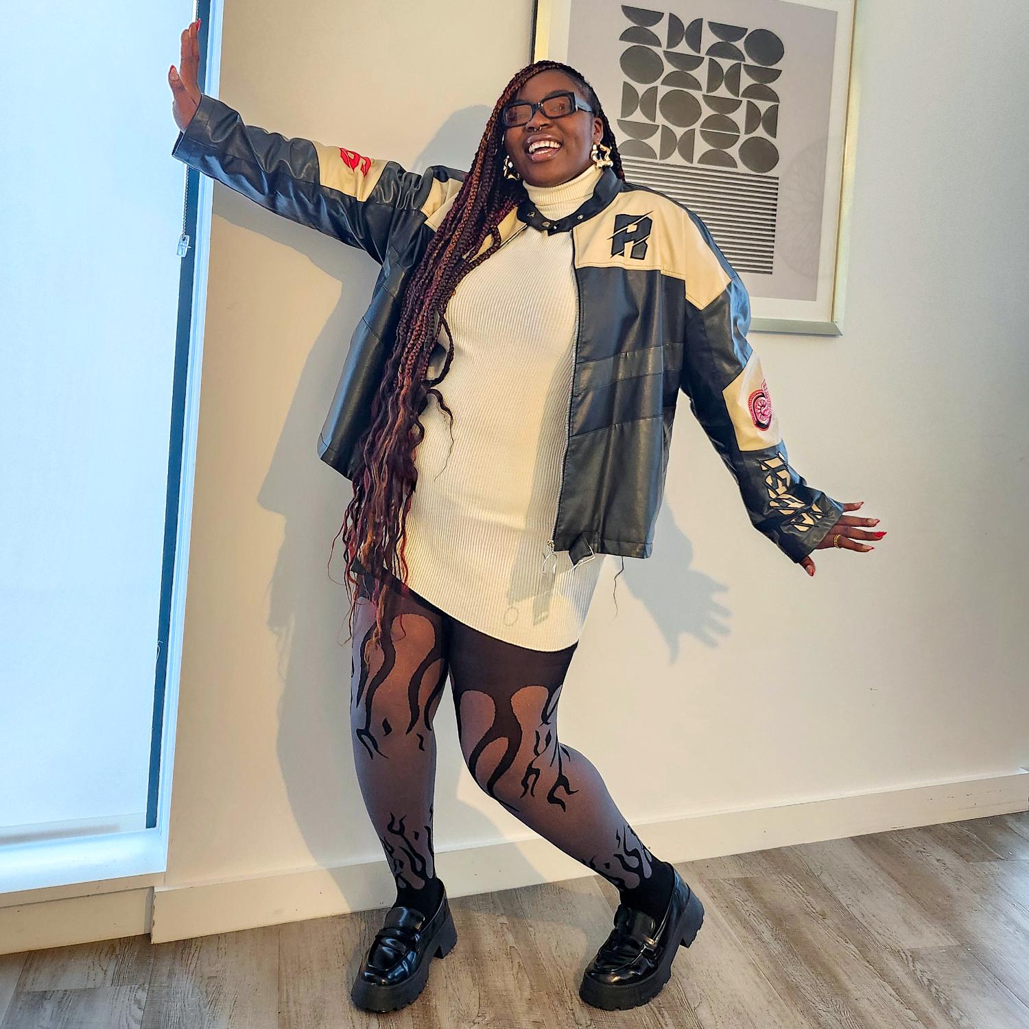 Flames Sheer Tights