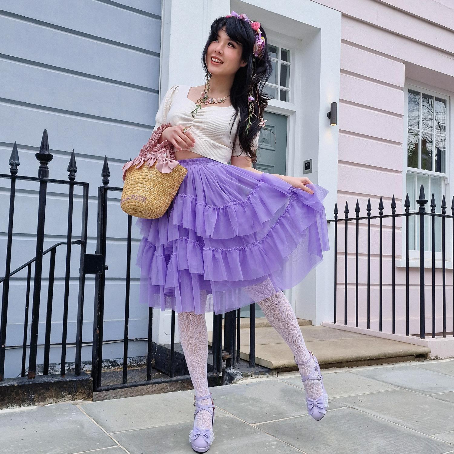 Mesh Skirt - Lavender