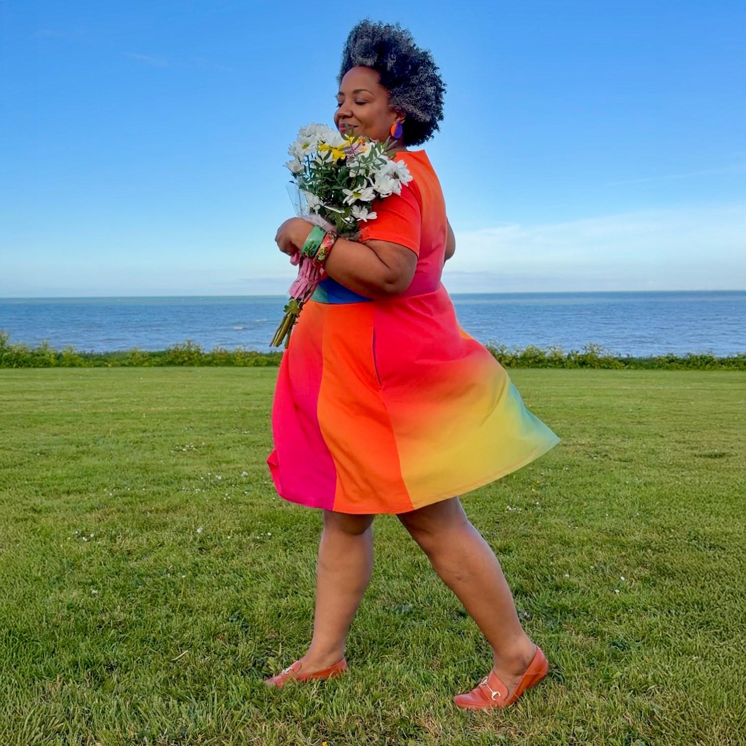 Vanessa Mini A-Line Dress - Rainbow