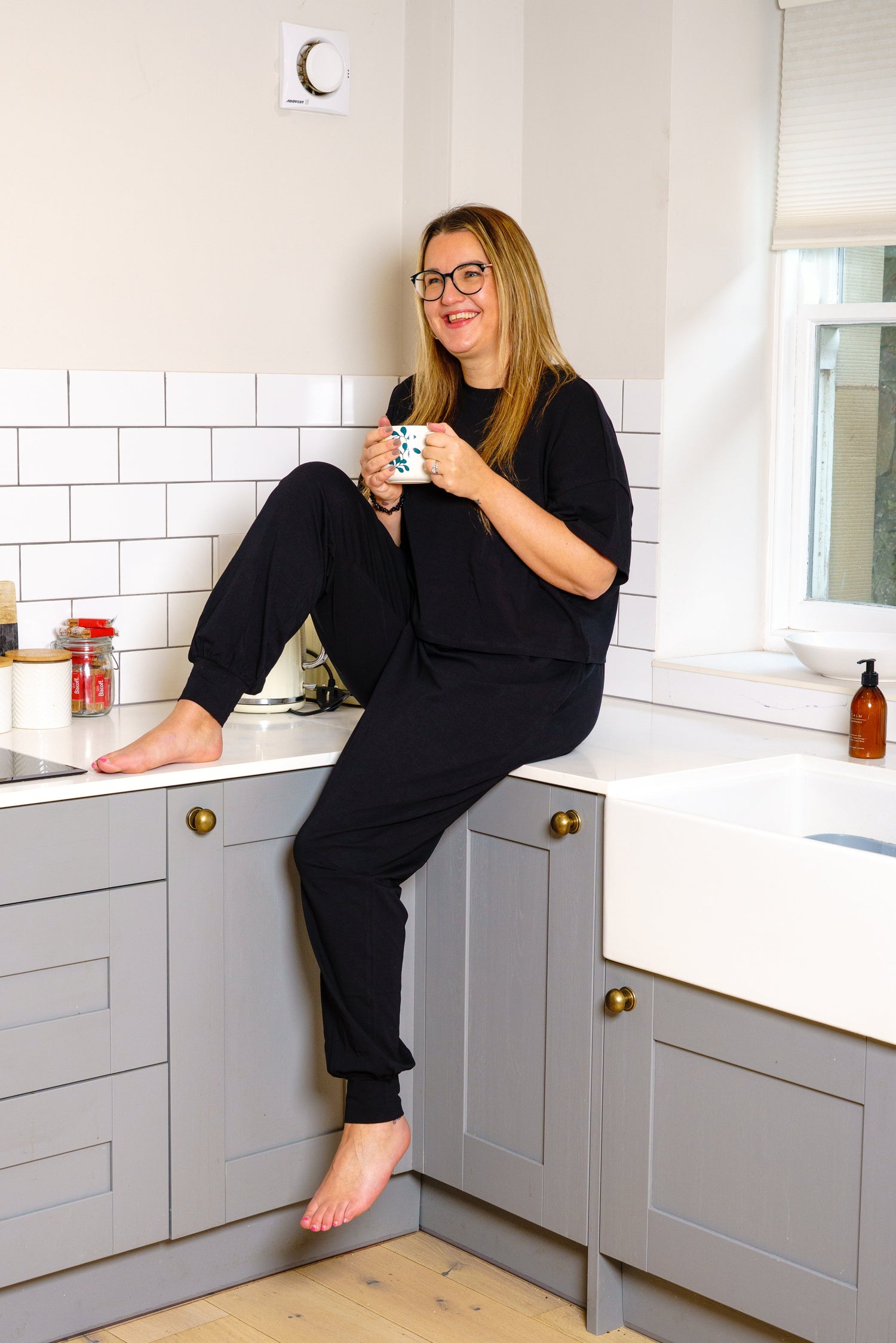 Organic Cotton PJ Bottoms - Plain Black