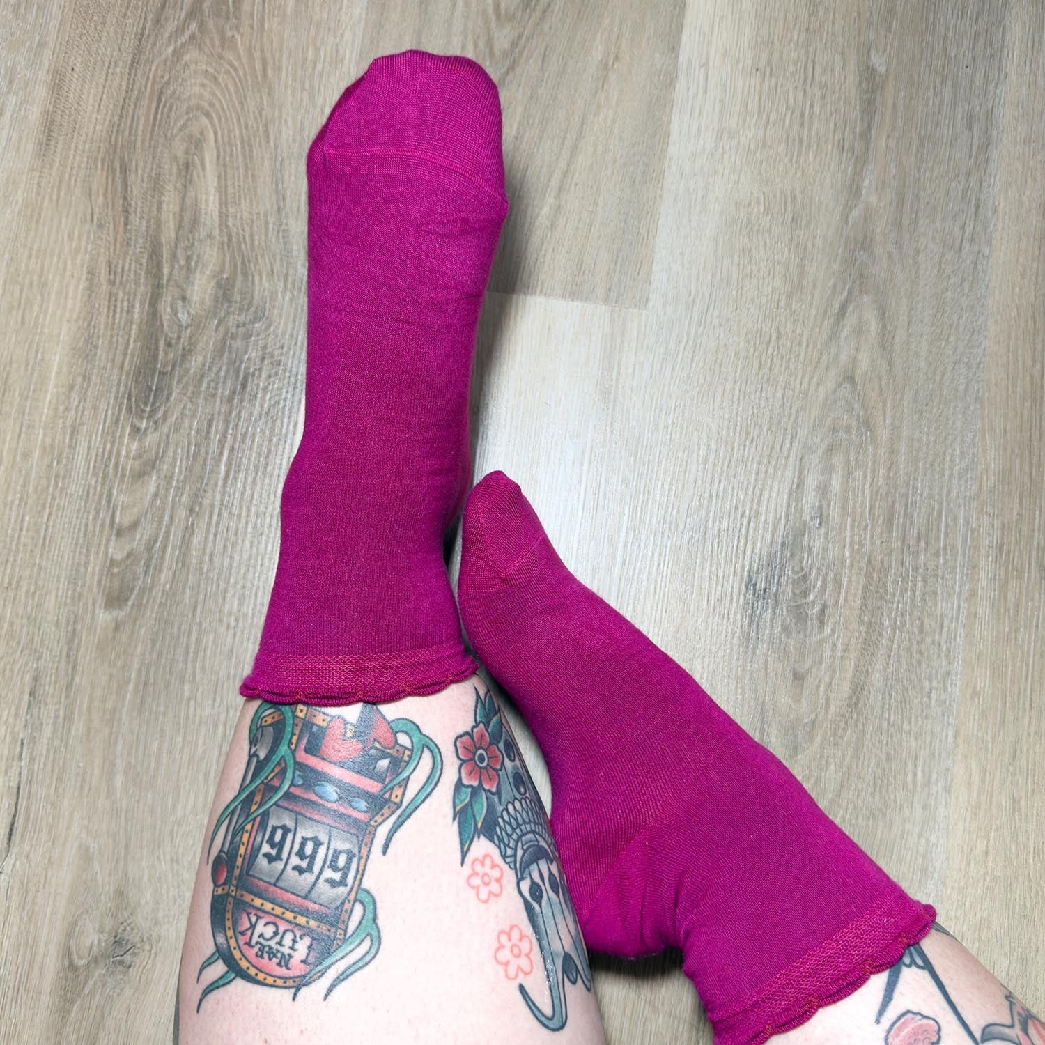 Bamboo Ankle Socks - Hibiscus