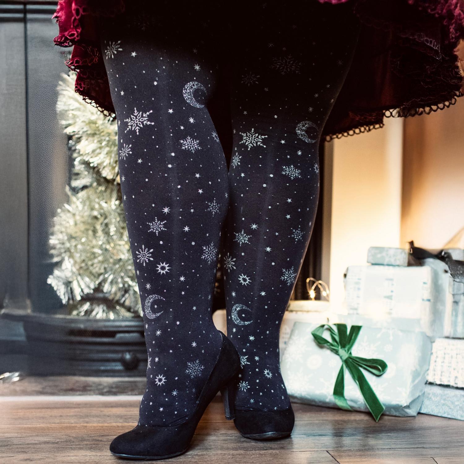 80 Denier Opaque Tights - Winter Solstice