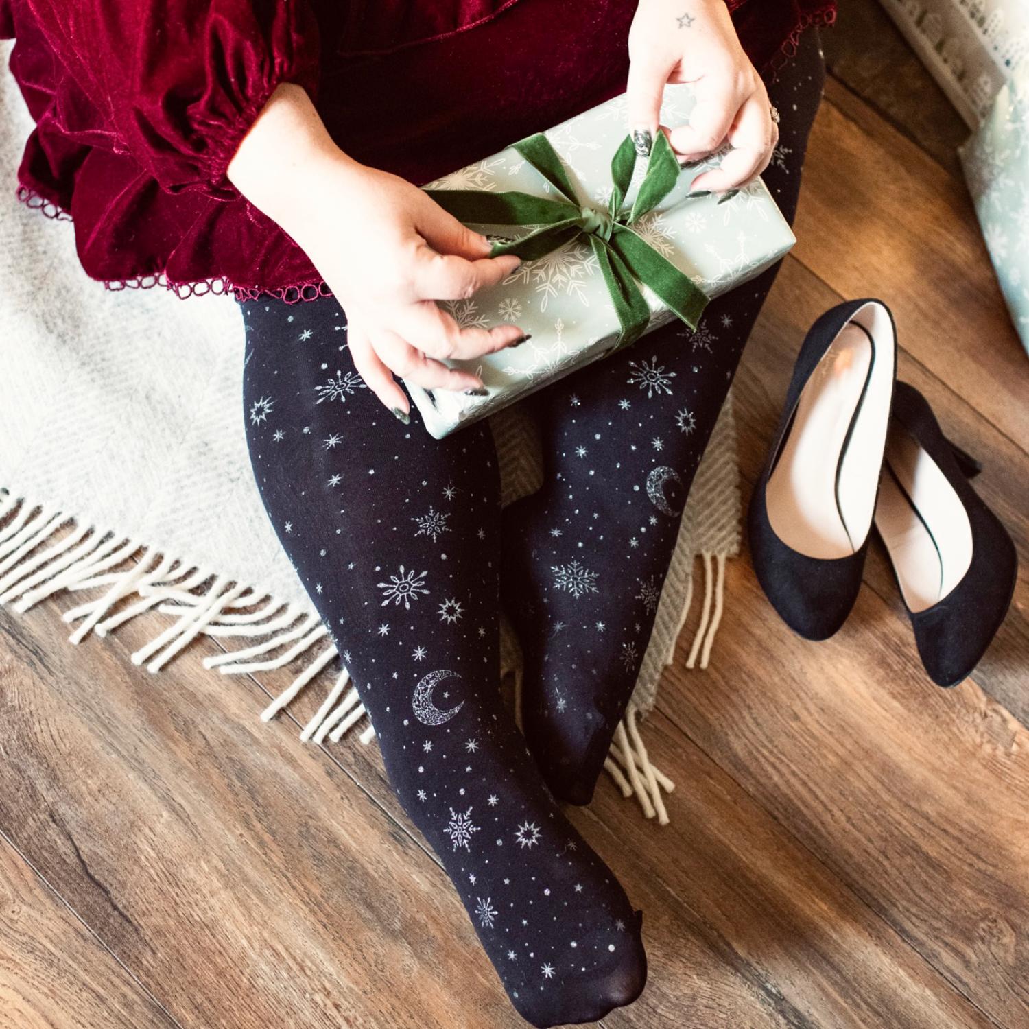 80 Denier Opaque Tights - Winter Solstice