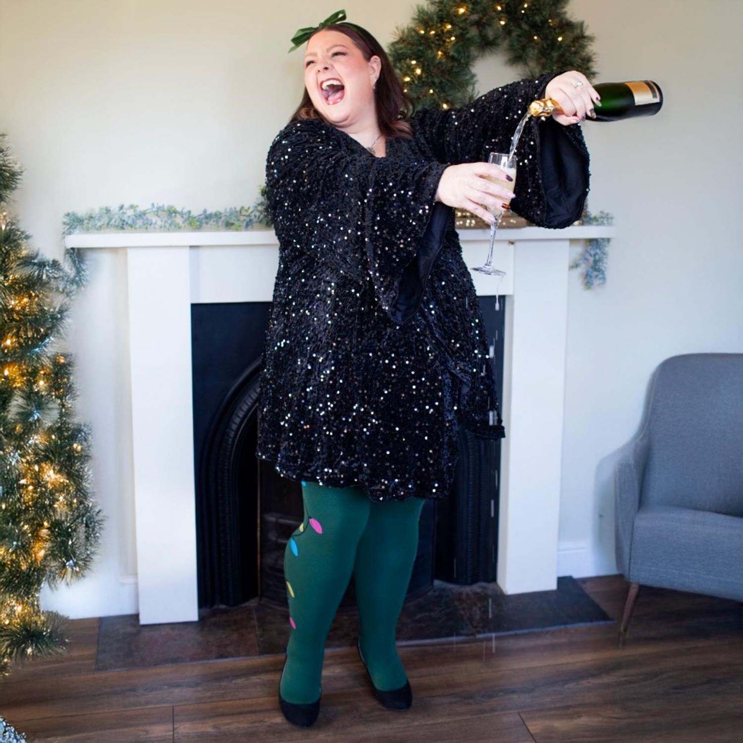 80 Denier Opaque Tights - Fairy Lights