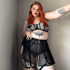 Strapped In Fishnet Skirt - Snag