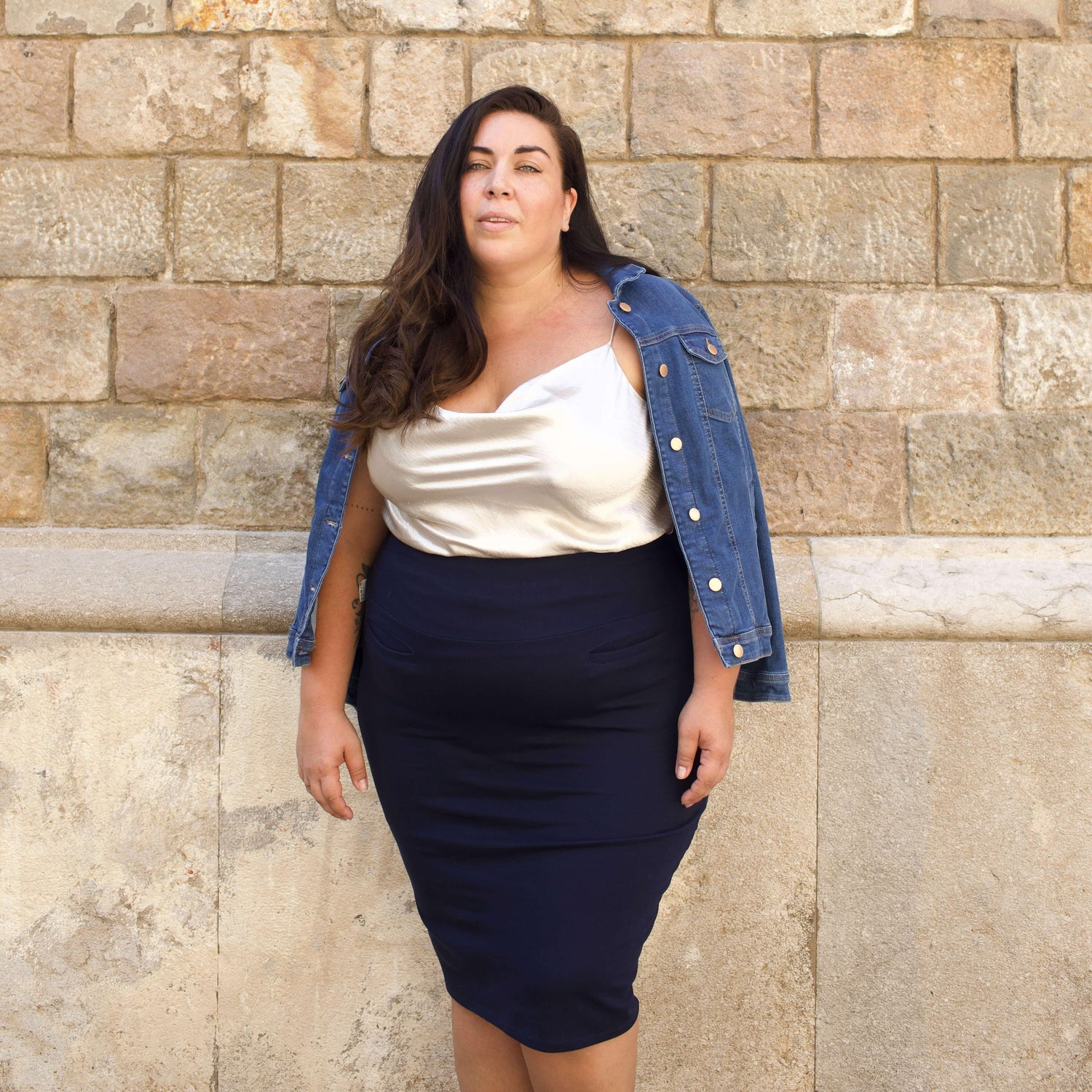 Pencil Skirt - Navy